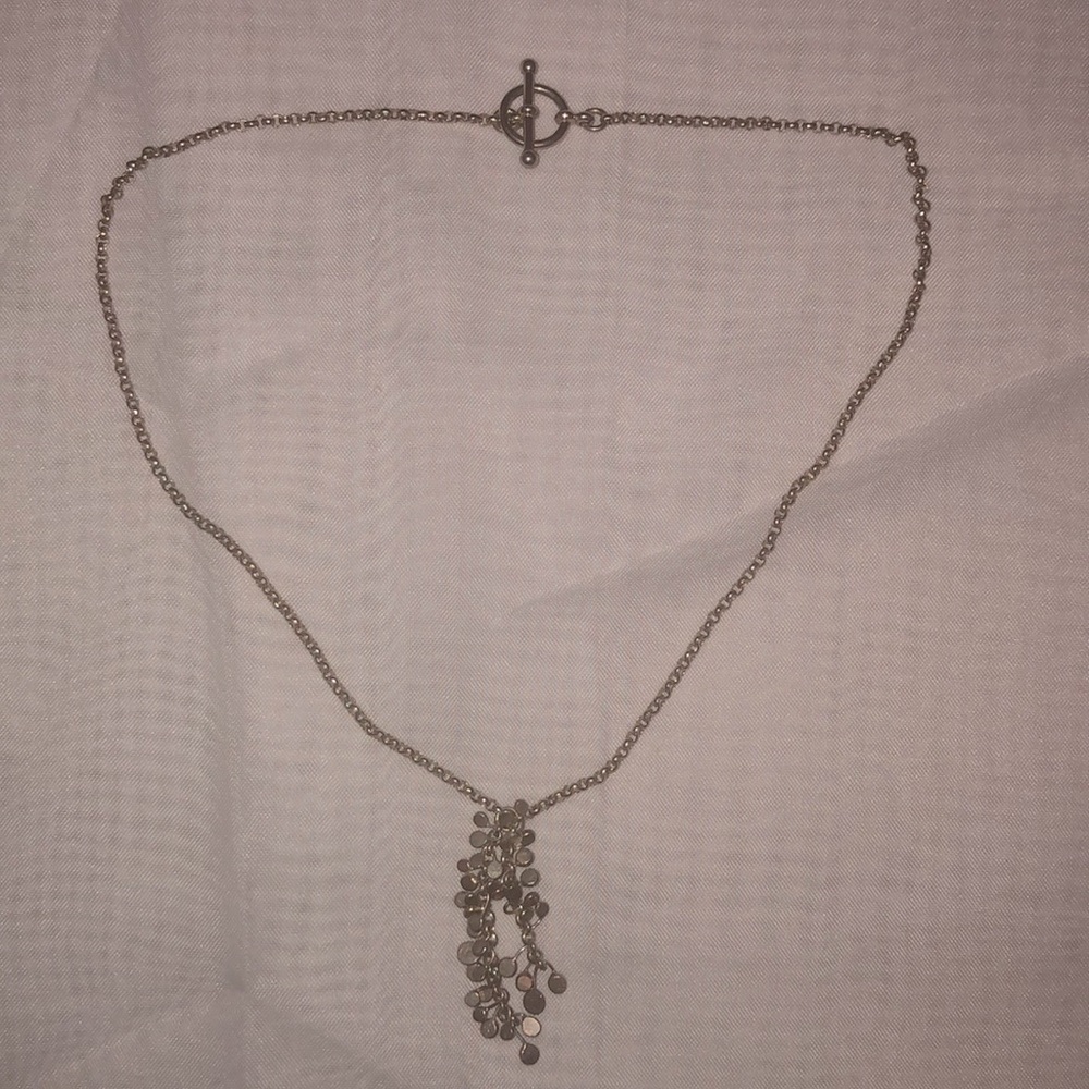 Sterling Silver Dotted Dangle Necklace